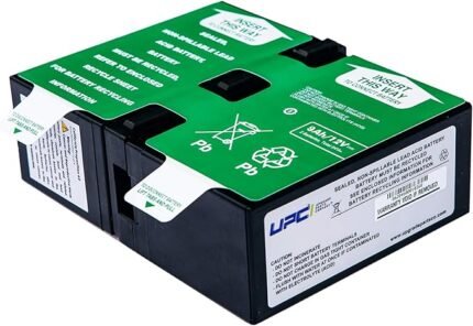 UPC UPGRADE PARTS COMPANY APCRBC124‑UPC Replacement Battery, 9 Ah, 24 VDC para modelos APC RBC124 Back‑UPS