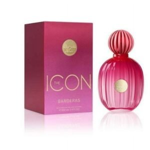Antonio Banderas Icon Mujer EDP 100Ml en frasco de vidrio negro de 100 ml