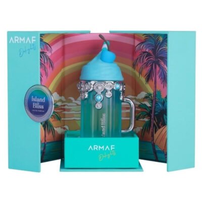Armaf Delights Island Bliss EDP 100 ml Lady frasco de 100 ml sobre fondo blanco