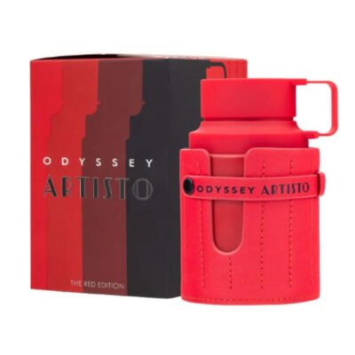 Armaf Odyssey Artisto Red Edition EDP 100 ml sobre fondo blanco
