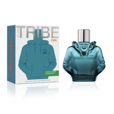 Benneton We Are Tribe Cool EDT 90 ml sobre fondo blanco