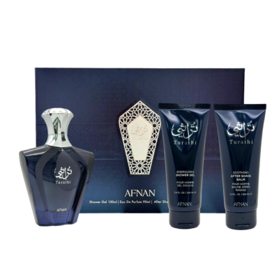 Estuche Afnan Turathi 3 Piezas sobre fondo blanco