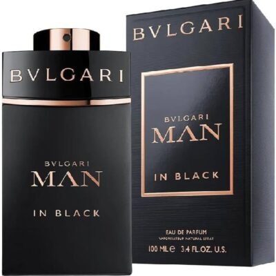 Bvlgari Man In Black Parfum 100Ml frasco sobre fondo blanco