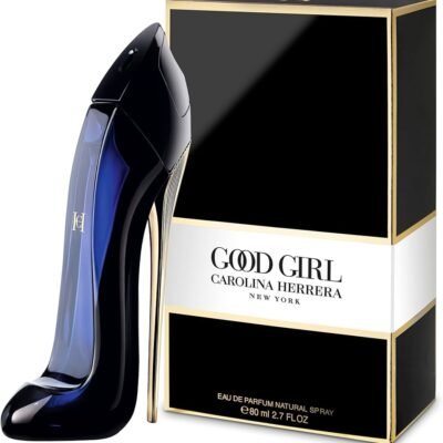 Carolina Herrera Good Girl Negra Edp 80 Ml Lady en frasco negro sobre fondo blanco