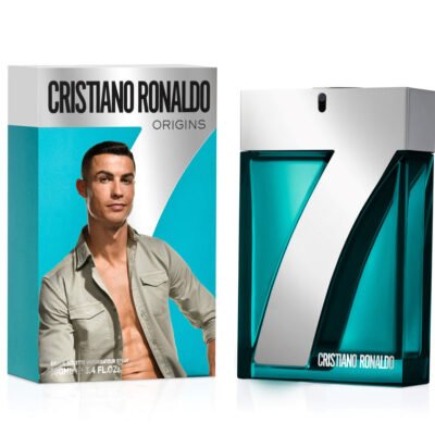 Cristiano Ronaldo Cr7 Origins EDT 100 ml sobre fondo blanco
