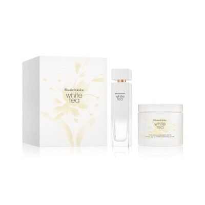 Elizabeth Arden White Tea Estuche Crema sobre fondo blanco