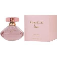 Perry Ellis Love Mujer EDP 100 ml frasco sobre fondo blanco
